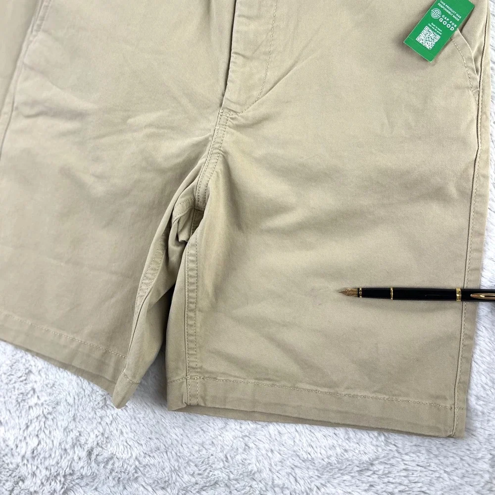 GAP Kids Husky 14 Khaki Chino Shorts Adjustable Waist School Uniform‎ NWT NEW